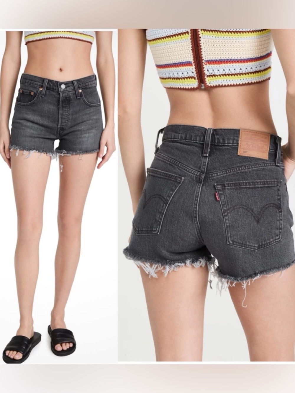 Levi's Women's Premium 501 Original, Cabo Rise Short-Black‎ size 26